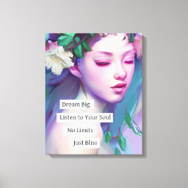 Traum groß, inspirierendes Zitat für Tochter Leinwanddruck