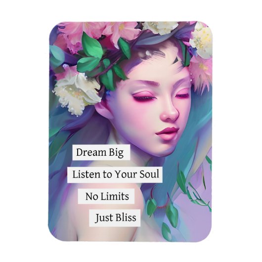 Traum groß, inspirierendes Zitat für Tochter Magnet (Vertikal)