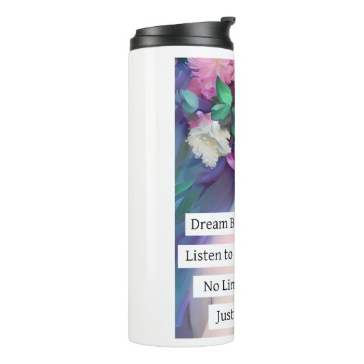 Traum groß, inspirierendes Zitat für Tochter Thermosbecher (Nach links gedreht)