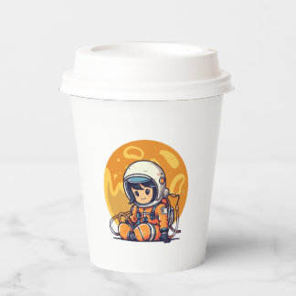 Traum groß, kleiner Astronaut Pappbecher