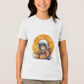 Traum groß, kleiner Astronaut Tri-Blend Shirt (Vorderseite)