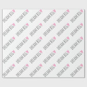 Traum groß mit Herz-Packpapier Geschenkpapier (Flach)