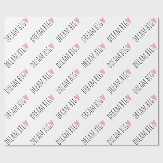 Traum groß mit Herz-Packpapier Geschenkpapier (Flach)
