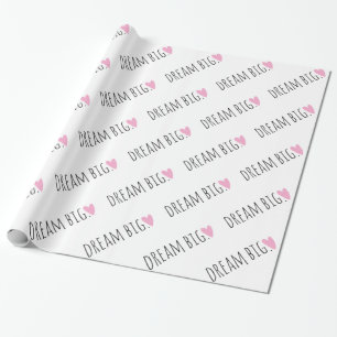 Traum groß mit Herz-Packpapier Geschenkpapier