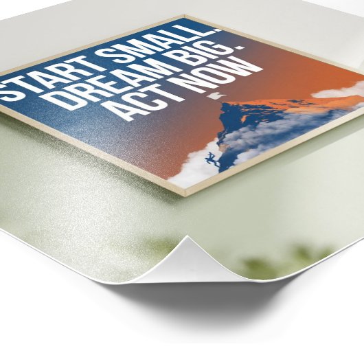 Traum groß, Start Small Fotodruck (Ecke)