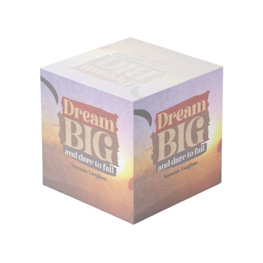 Traum groß und wagen, Versagen Würfel (Rückseite Schrägansicht)