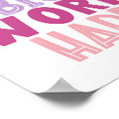 Traum große Arbeit harte Affirmation für Kinder Poster (Ecke)