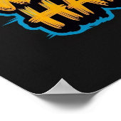 Traum große Arbeit harte Motivation Graffiti Poster (Ecke)