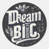 Traum große Blume Runder Aufkleber (Vorderseite)