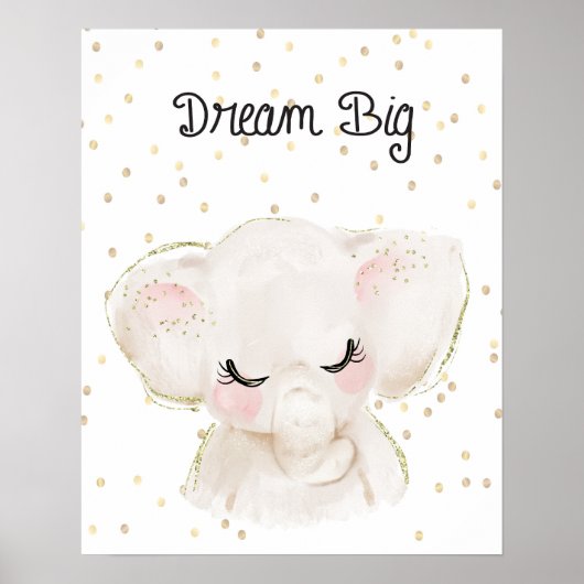 Traum Große Elefantenmauer Kinderzimmer Kunst Poster (Vorne)