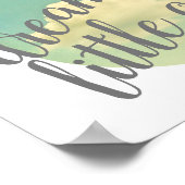 Traum große kleine Zitat-Poster Poster (Ecke)