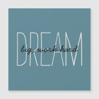 Traum große Motivation Zitat Türkis Magnetkarte