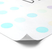 Traum große pastellfarbene Punkte Zitat Wandkunst Poster (Ecke)