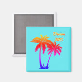 Traum große Regenbogenpalme Magnet (Vorderseite/Rückseite)