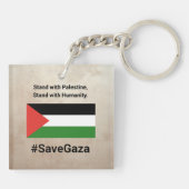 Traum großer, freier Gaza-Streifen - Akryllischer  Schlüsselanhänger (Rückseite)