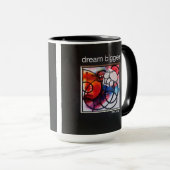 "Traum größer" Tasse Getränke (VorderseiteRechts)