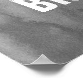 Traum Großes Denken große Motivationsziffer grau Poster (Ecke)