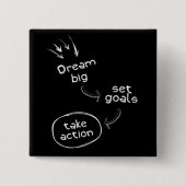 Traum großes Set Ziel ergreifen Aktion motivierend Button (Vorderseite)