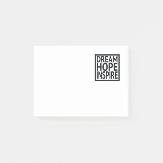 Traum - Hoffnung - inspirieren Sie Post-it Klebezettel (Vorderseite)