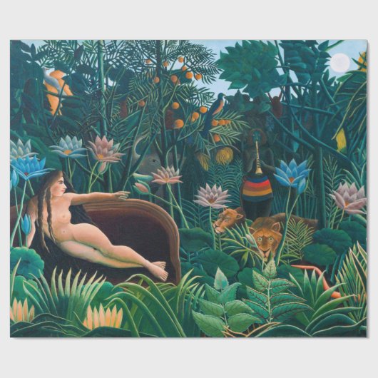 Traum im Exotischen Urwald Geschenkpapier (Flach)