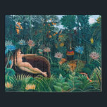 Traum im Exotischen Urwald Puzzle<br><div class="desc">Vintages Gemälde eines Frauentraums im exotischen Tropenwald von Henri Rousseau im frühen 20. Jahrhundert.</div>