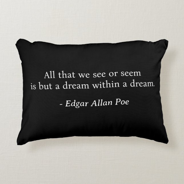 Traum im Traum Edgar Allan Poe Accent Pillow Dekokissen (Vorderseite)