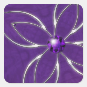 Traum in den Amethyst Aufklebern Quadratischer Aufkleber