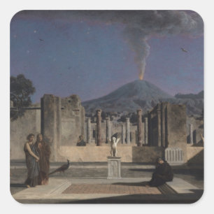 Traum in den Ruinen von Pompeji, 1866 Quadratischer Aufkleber