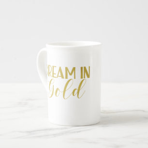 Traum in der Goldkaffee-Tasse Porzellantasse