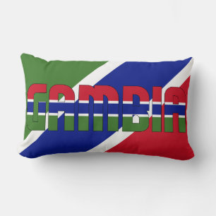 Traum in Farbe mit der Gambia-Flagge Lendenkissen