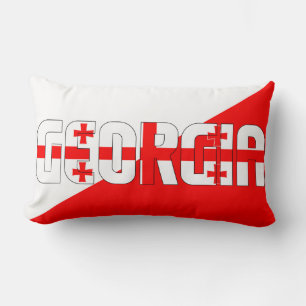 Traum in Farbe mit der georgischen Flagge Lendenkissen
