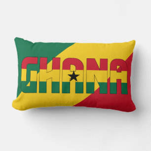 Traum in Farbe mit der Ghana-Flagge Lendenkissen