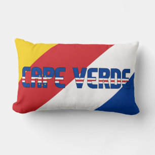 Traum in Farbe mit der kap-verdischen Flagge Lendenkissen