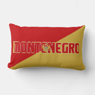 Traum in Farbe mit der montenegrinischen Flagge Lendenkissen