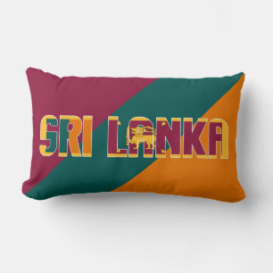 Traum in Farbe mit der patriotischen Flagge Sri La Lendenkissen