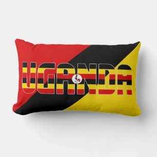 Traum in Farbe mit der patriotischen Flagge Uganda Lendenkissen