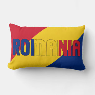 Traum in Farbe mit der rumänischen Flagge Lendenkissen