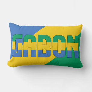 Traum in Farbe mit Gabunischer Flagge Lendenkissen