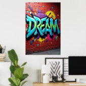 TRAUM in Wildstyle: Graffiti-Erwachen Poster (Heimbüro)