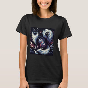 Traum Katzen Geist Nacht Elementare Magie Hippie B T-Shirt