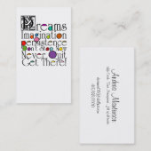 Traum-Leben-Trainer-Visitenkarte Visitenkarte (Vorne/Hinten)