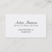 Traum-Leben-Trainer-Visitenkarte Visitenkarte (Rückseite)