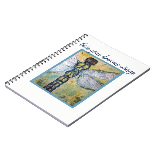 Traum-Libellen-Kunst-Notizbuch Notizblock (Linke Seite)