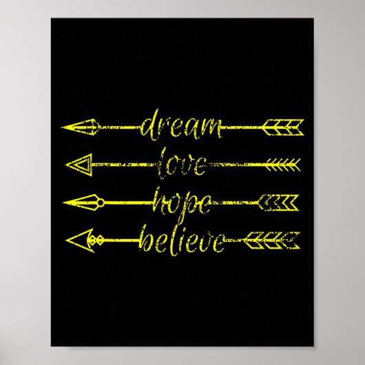 Traum Liebe Hoffnung glauben bedrängtes Design pos Poster (Vorne)