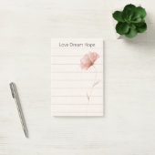 Traum Liebe Hoffnung Noten Rosa Blume Post-it Klebezettel (Büro)