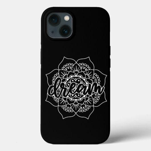 Traum Mandala in Weiß Case-Mate iPhone Hülle (Rückseite)