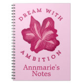 Traum mit Ehrensatz Notizblock (Vorderseite)