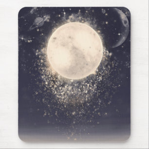 Traum Mond Magie Kosmische Funken Mousepad