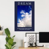 Traum Motivierend Wolken, Blue Sky Attitude Poster (Heimbüro)