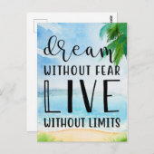 Traum ohne Angst Beach Thema Postkarte (Vorne/Hinten)